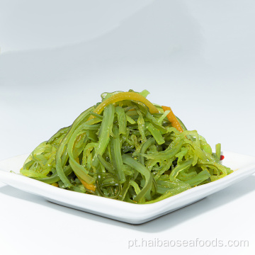 Delicioso alimento verde tempero wakame stem seda